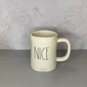 Rae Dunn ARTISAN COLLECTION Etched “GIVE THANKS” White Ceramic Mug, 16oz